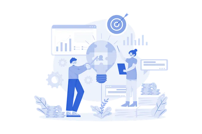 Resolución de problemas de negocios  Illustration