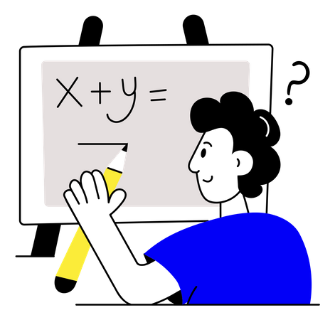 Resolviendo matemáticas  Ilustración