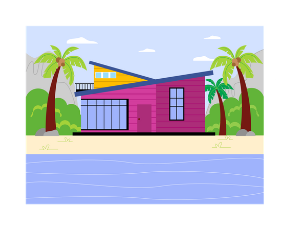 Resort building  イラスト