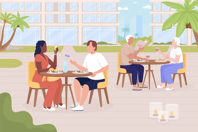 Resort cafe  Illustration