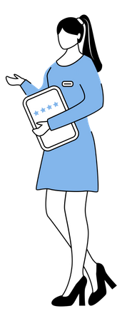 Resort manager asking for feedback  イラスト