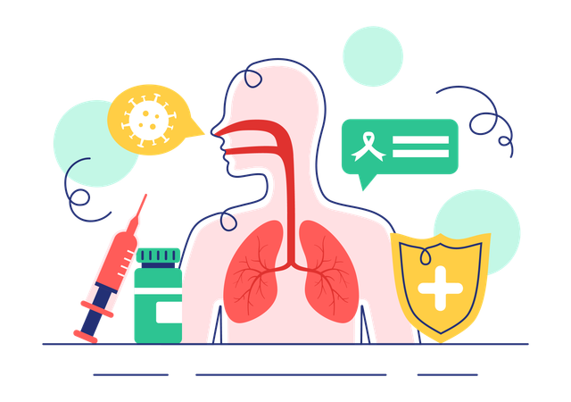 Respiratory Infection  Illustration