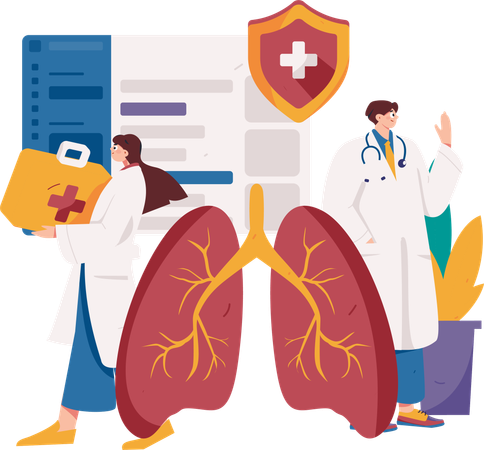 Respiratory System Evaluation  Illustration