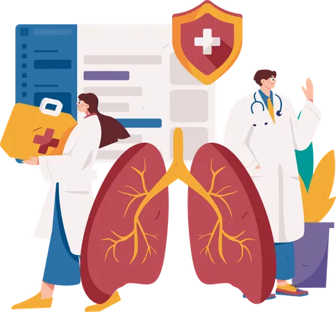 Respiratory System Evaluation  Illustration