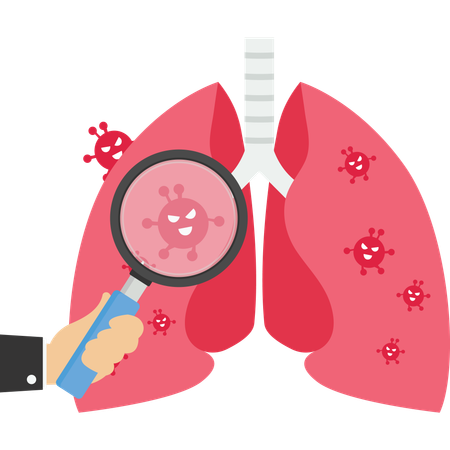 Respiratory system infection  Illustration