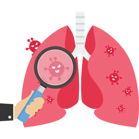 Respiratory system infection  Illustration