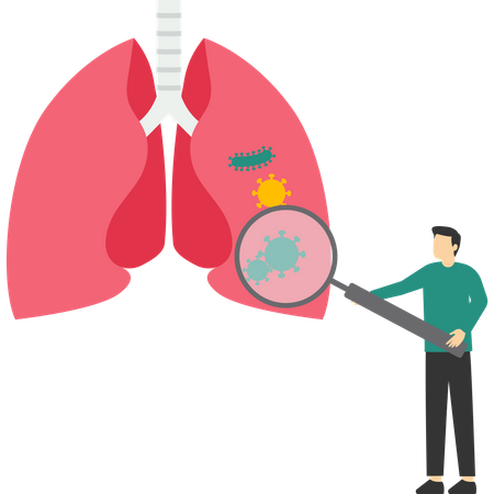 Respiratory system problems  Illustration