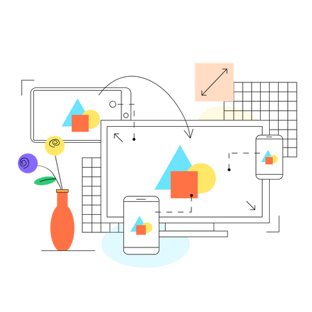 Responsive web design  Illustration