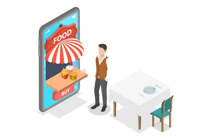 Restaurant App  Illustration