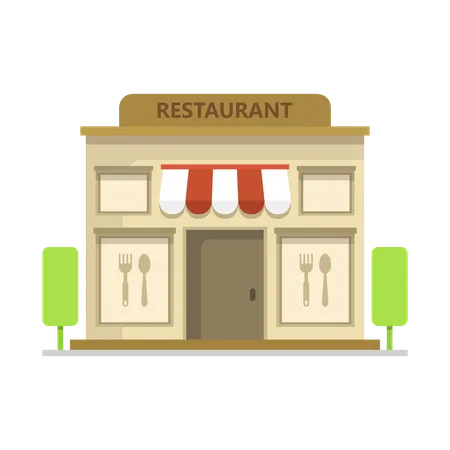 Restaurant Building  Illustration