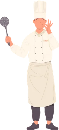 Restaurant chef in uniform  Illustration