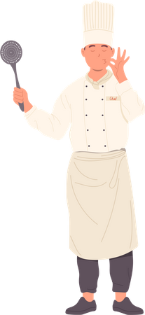 Restaurant chef in uniform  Illustration