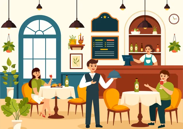 Restaurant Espagnol  Illustration