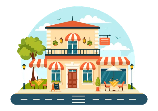 Restaurant espagnol  Illustration