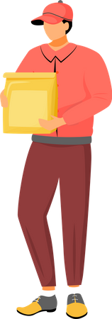 Restaurant food deliveryman  Illustration