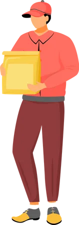 Restaurant food deliveryman  Illustration