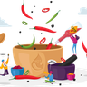 illustration for spicy sauce