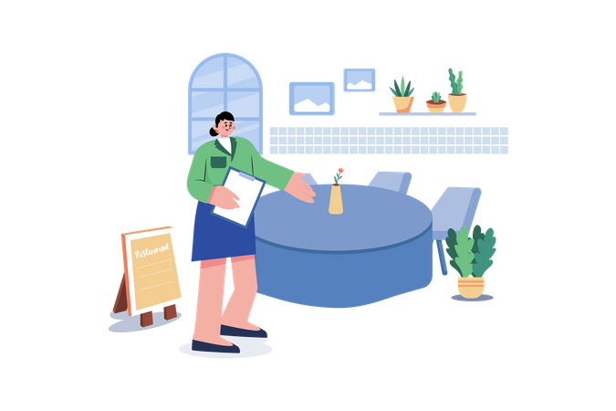 Restaurant Service  イラスト