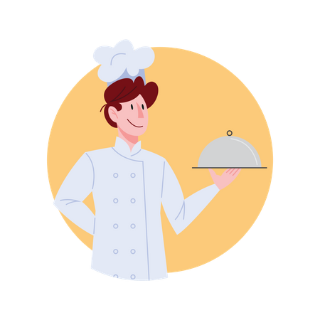 Restaurant waiter  Illustration