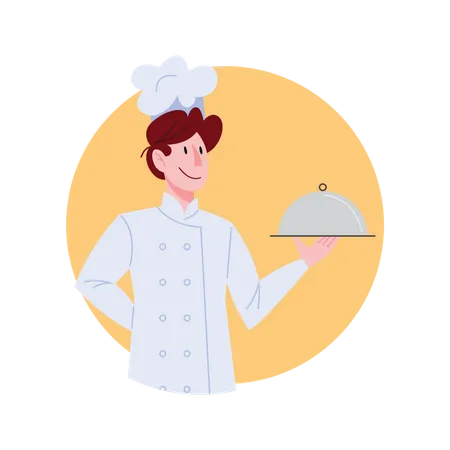 Restaurant waiter  Illustration