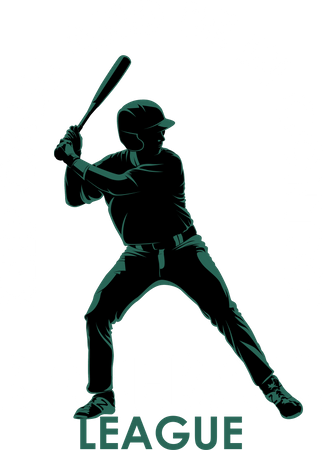 Gardez votre calme et gardez le contrôle de la Ligue de Baseball  Illustration