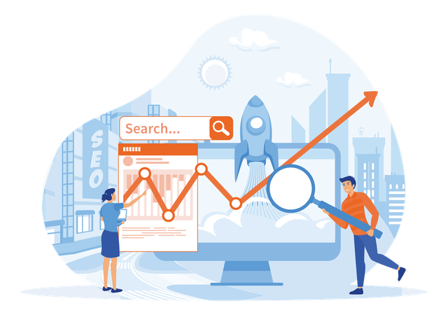 Résultat de l'optimisation des moteurs de recherche SEO  Illustration