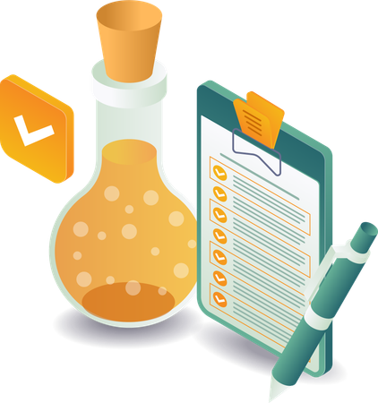 Results of school laboratory experiment analysis  Illustration