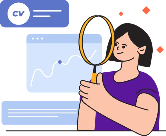 Resume and Report Analysis  Illustration