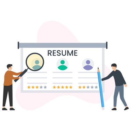 Resume Review  Illustration