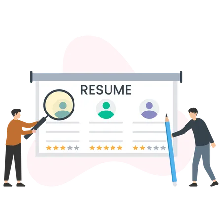 Resume Review  Illustration