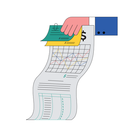 Taxes de retenue sur la facture  Illustration