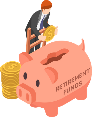 Retirement fund Illustration