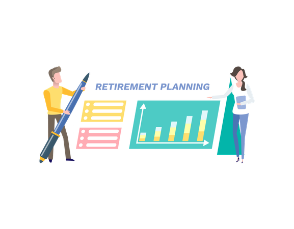 Retirement Planning Card  Illustration