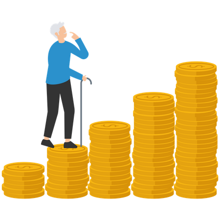 Retirement saving or investment pension fund  Illustration
