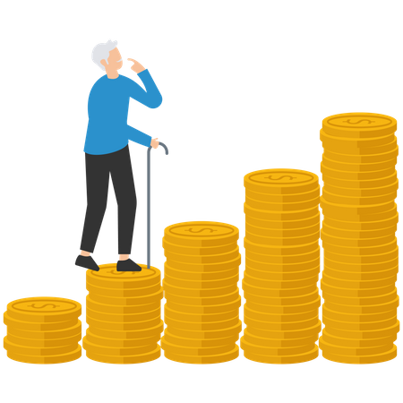 Retirement saving or investment pension fund  Illustration