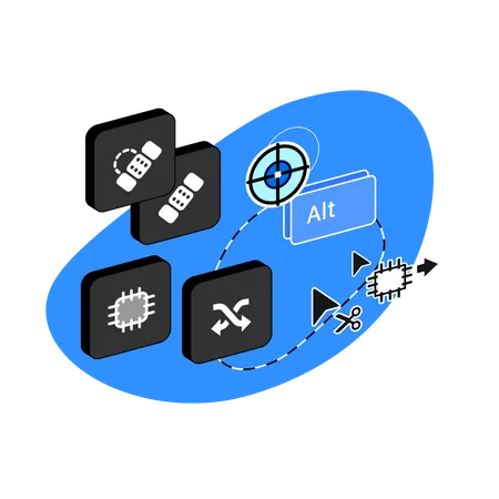 Retouching tools button in raster graphics editor  Illustration