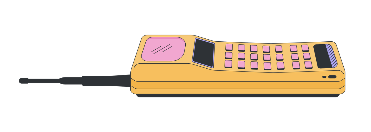 Retro brick mobile phone  Illustration