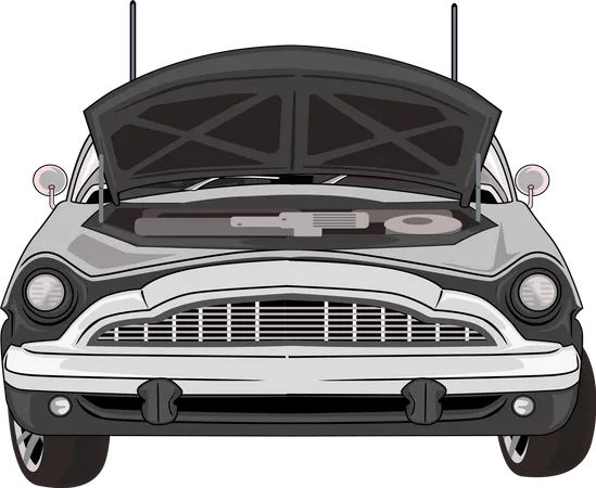 Retro Car Vector Illustration Illustration