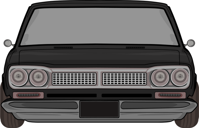 Retro Car  Illustration