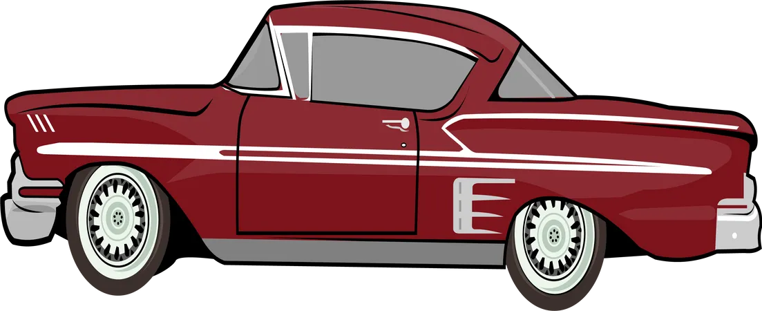 Retro Car  Illustration