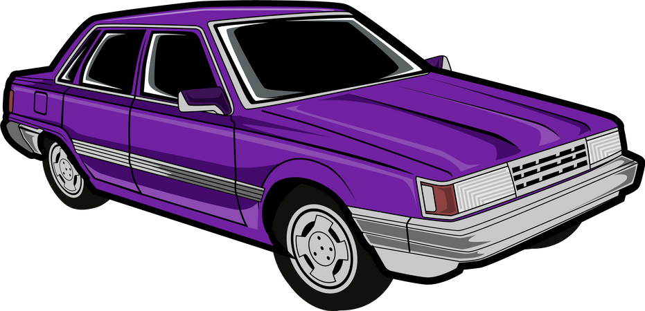 Retro Car  Illustration