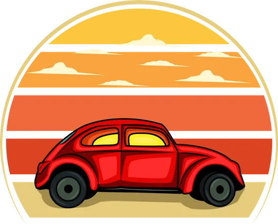 Retro car  Illustration