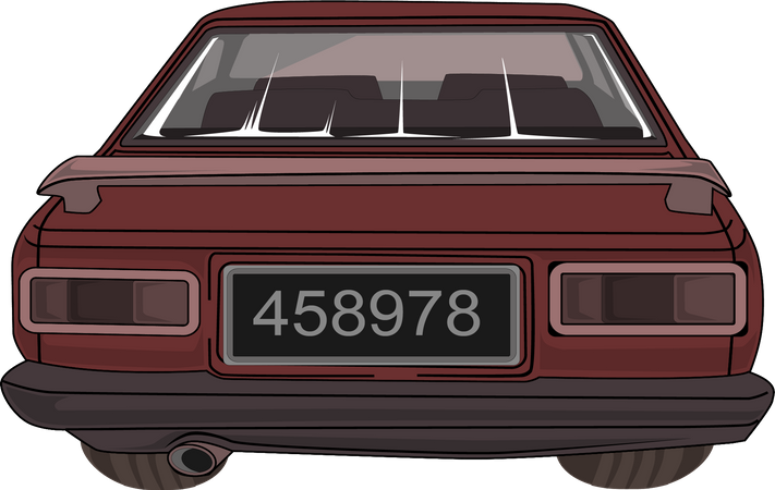 Retro Car  Illustration