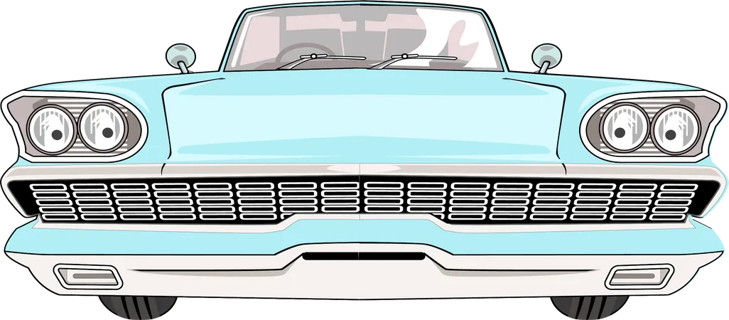 Retro Car  Illustration