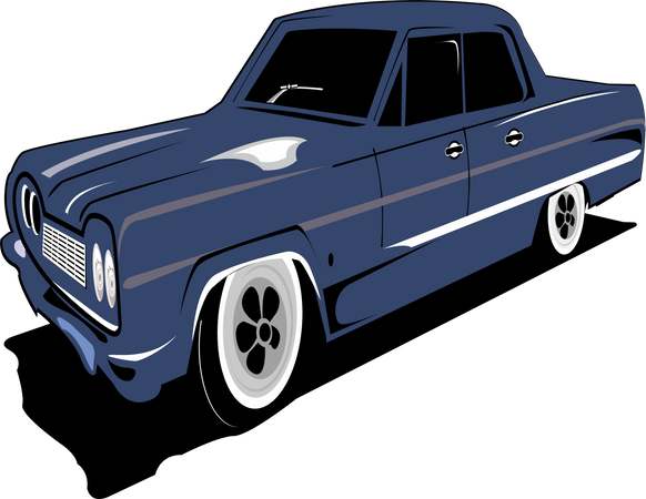 Retro Car  Illustration