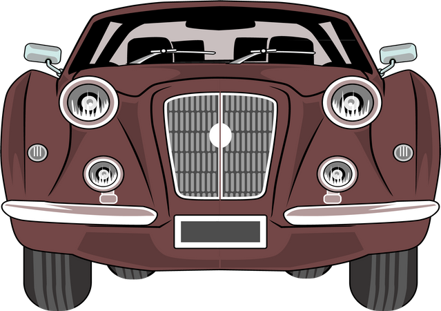 Retro Classic Car  Illustration