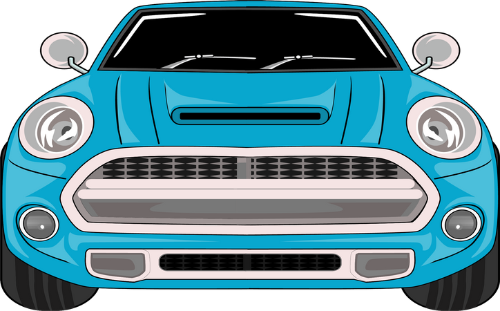 Retro Classic Car  Illustration