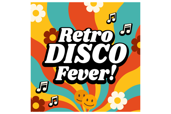 Febre da discoteca retrô  Ilustração