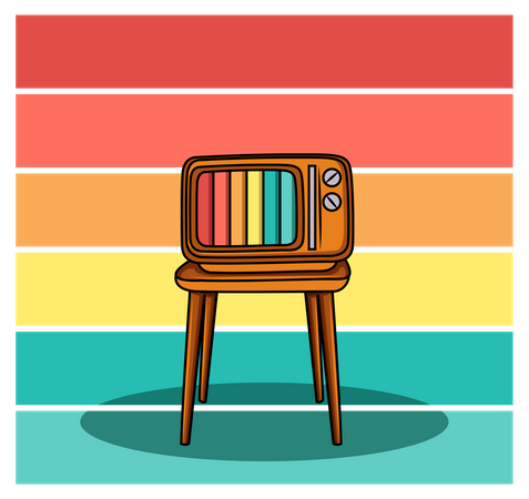 Retro television  Illustration