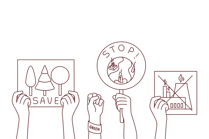 Rette die Erde  Illustration